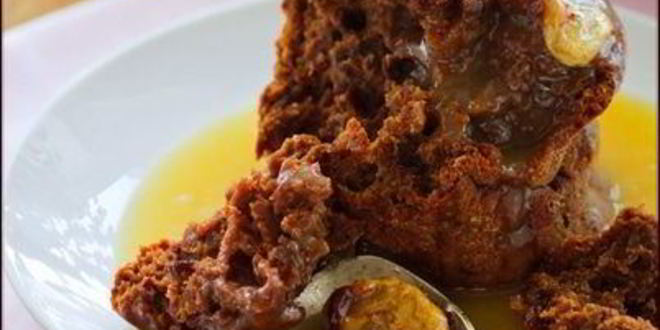 Рецепт бананового пудинга с карамельным соусом