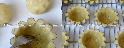 Шаг 3: корзиночек с черничным кердом и безе