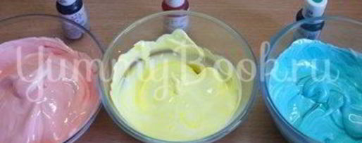 Шаг 1: разноцветного безе