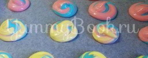 Шаг 3: разноцветного безе
