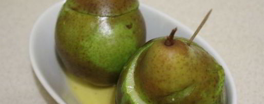 Шаг 4: десерта из груши с медом и ягодами годжи