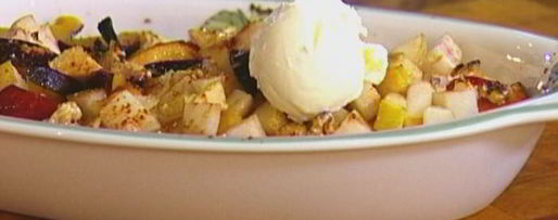 Шаг 6: фруктов, запеченных с клюквой и грецкими орехами