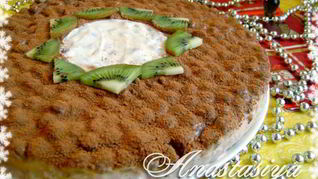 Рецепт Йогуртового торта-десерта Новогоднее чудо