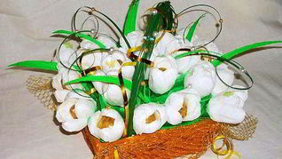 Рецепт Букета из конфет для девочки