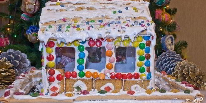 Рецепт домика из конфет