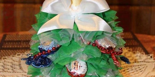 Рецепт елки из шампанского и конфет