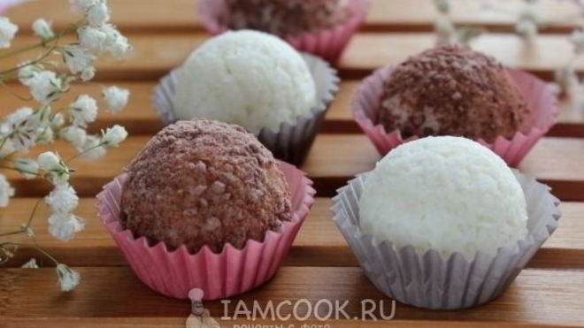 Рецепт Кокосовых конфет с фундуком