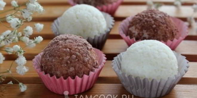 Рецепт кокосовых конфет с фундуком