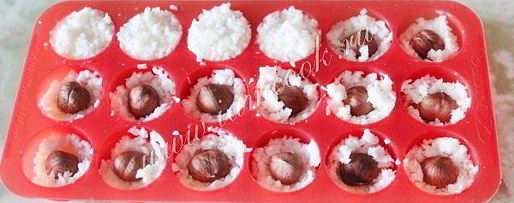 Шаг 6: кокосовых конфет с фундуком