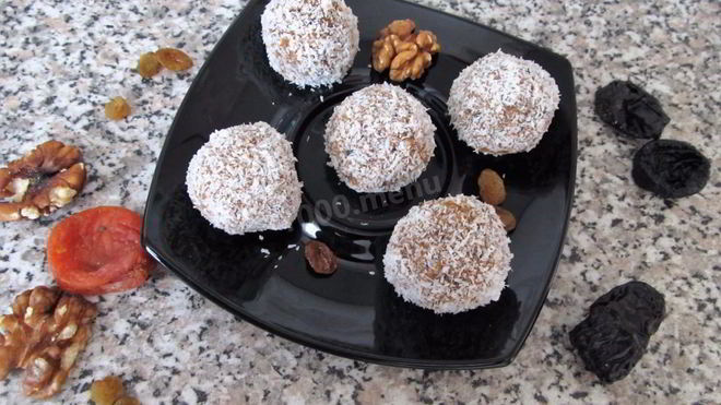 Рецепт Конфет из сухофруктов в блендере