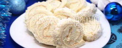 Шаг 11: бисквитного рулета с кремом и кокосовой стружкой