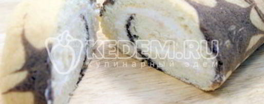 Шаг 15: бисквитного рулета с кремом новогодний салют