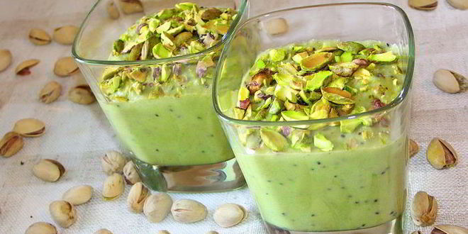 Рецепт фруктового крема с фисташками