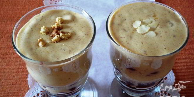 Рецепт крема сабайон с кантучини и вишней