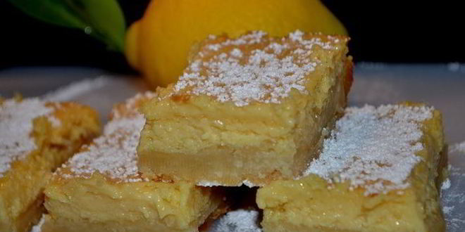 Рецепт кремовых лимонных квадратиков