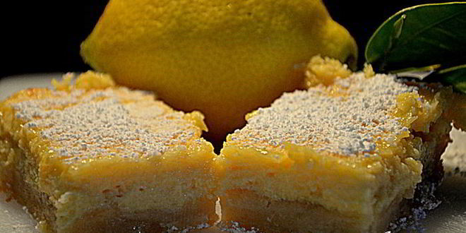 Рецепт кремовых лимонных квадратиков