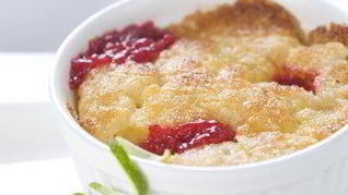 Рецепт Печеного заварного крема с малиной