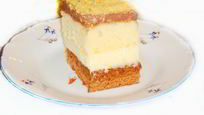 Рецепт Пляцка бисквит с заварным кремом