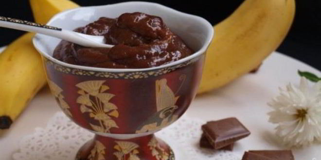 Рецепт шоколадна-бананового крем