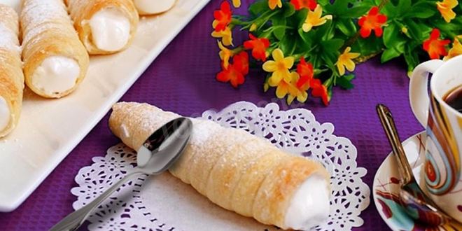 Рецепт слоеных трубочек с белковым кремом