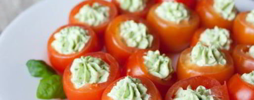 Шаг 3: томатов черри с базиликовым кремом