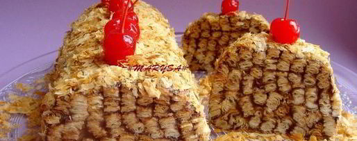 Шаг 10: торта-полена из слоеного теста с шоколадным кремом