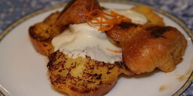 Рецепт тостов с апельсиново-сметанным кремом