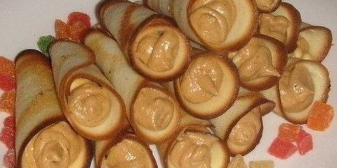 Рецепт трубочек с ореховым кремом