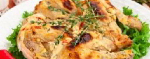 Шаг 5: цыпленка, запеченного пода кремом из филадельфии, тимьяна, перца и чеснока