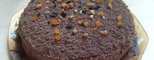 Шаг 10: воздушного тыквенно-ореховый бисквит с тыквенно-шоколадным кремом