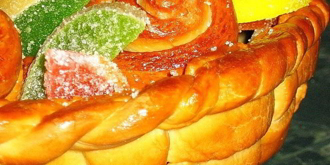 Рецепт корзинки с сахарными булочками и мармеладом