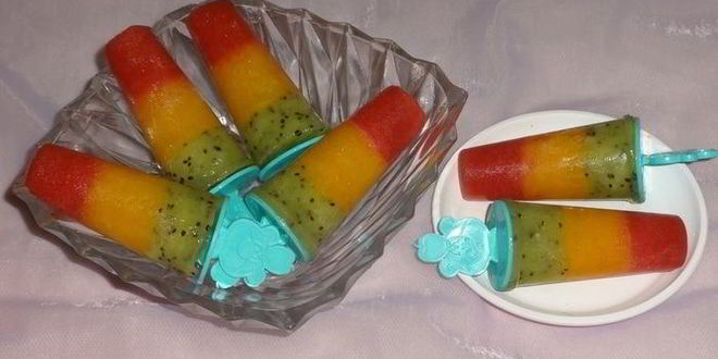 Рецепт фруктового мороженого светофор