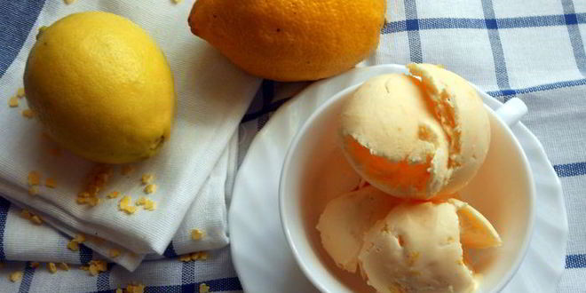 Рецепт лимонного мороженого