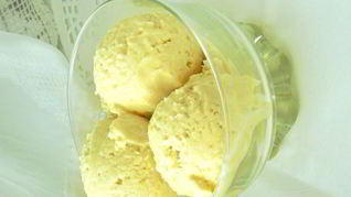 Рецепт Медового мороженого Карамельная груша