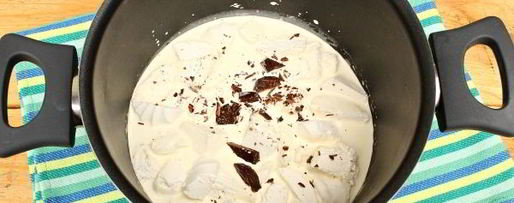 Шаг 2: мороженого из шоколада и зефира