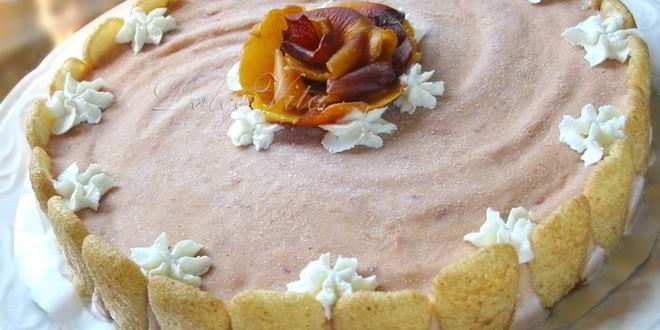 Рецепт персикового торта-мороженого