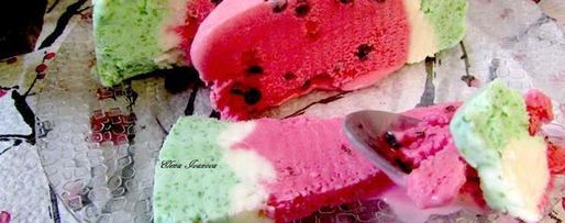 Шаг 19: торта-мороженого арбуз