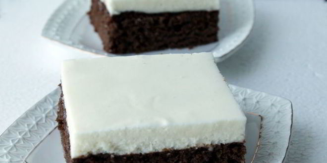 Рецепт брауни с муссом из маршмеллоу