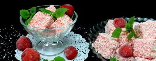 Шаг 10: мусса из клубники с кокосовой стружкой