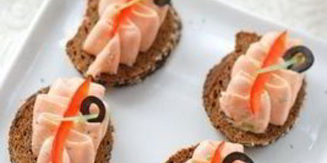 Рецепт мусса из семги на бородинском хлебе