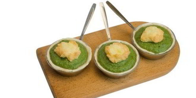 Рецепт мусса из шпината с кремом из пармезана