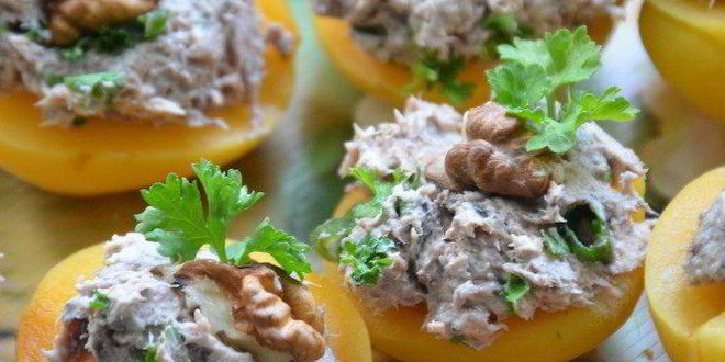 Рецепт мусса из тунца на абрикосах