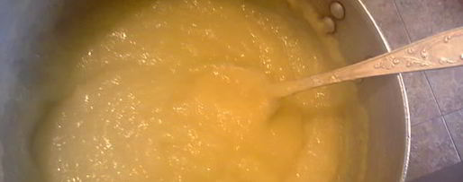 Шаг 5: мусса яблочного на манной крупе