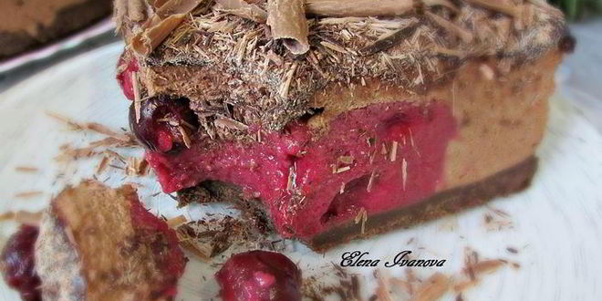 Рецепт шоколадна-вишневого торт-мусс