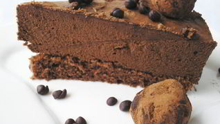 Рецепт Шоколадного торта-мусса с кофейно-карамельными трюфелями