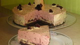 Рецепт Торта-мусса Черничного блюз без муки