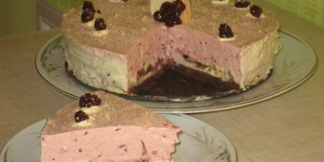 Рецепт торта-мусса черничного блюз без муки