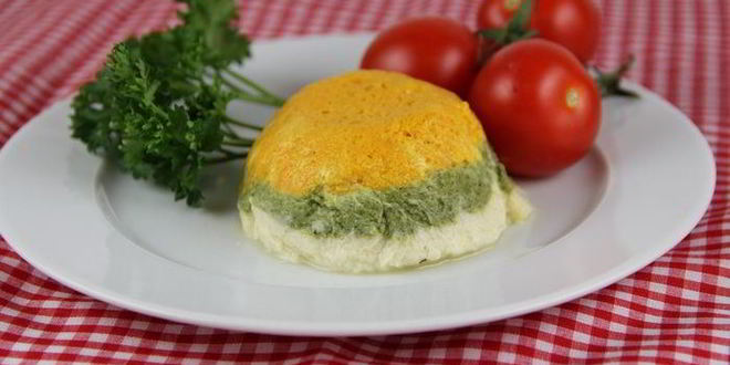 Рецепт трехцветного овощной мусс