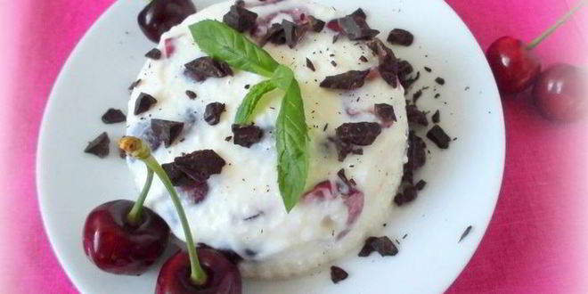 Рецепт творожного мусса с черешней