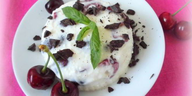 Рецепт творожного мусса с черешней